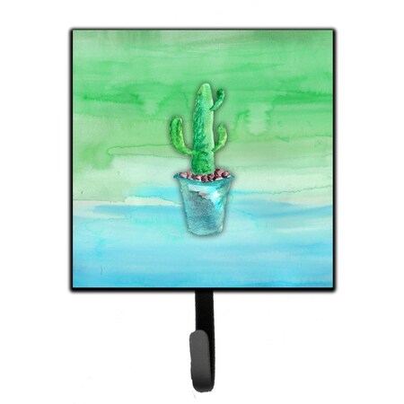 Carolines Treasures Cactus Teal & Green Watercolor Leash or Key Holder BB7362SH4